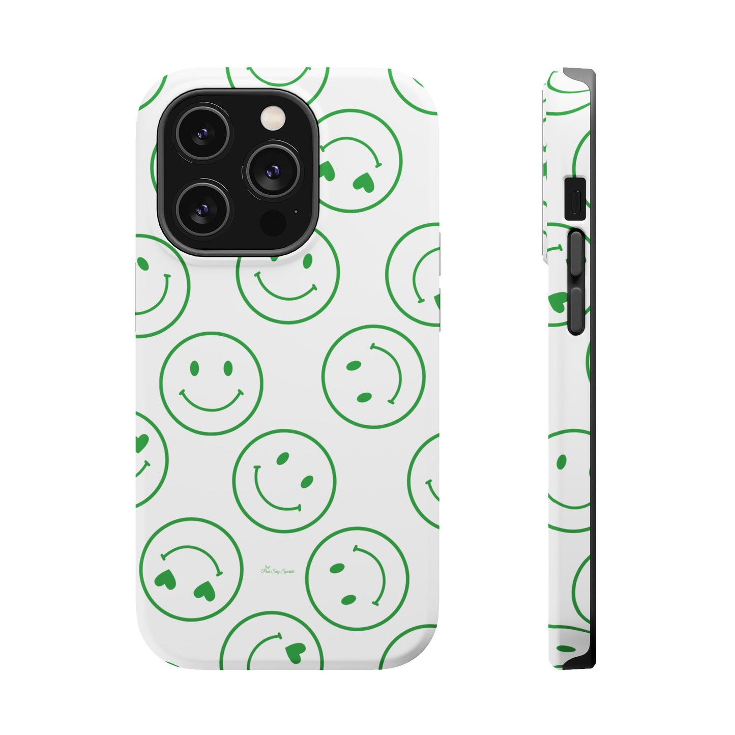 Green Smilies Magnetic iPhone Case