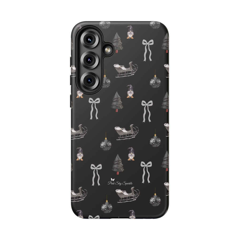 Sleigh in Grey Samsung Galaxy Phone Case – Chic Monochrome Christmas Edition