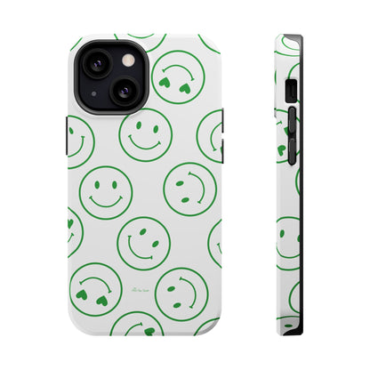 Green Smilies Magnetic iPhone Case