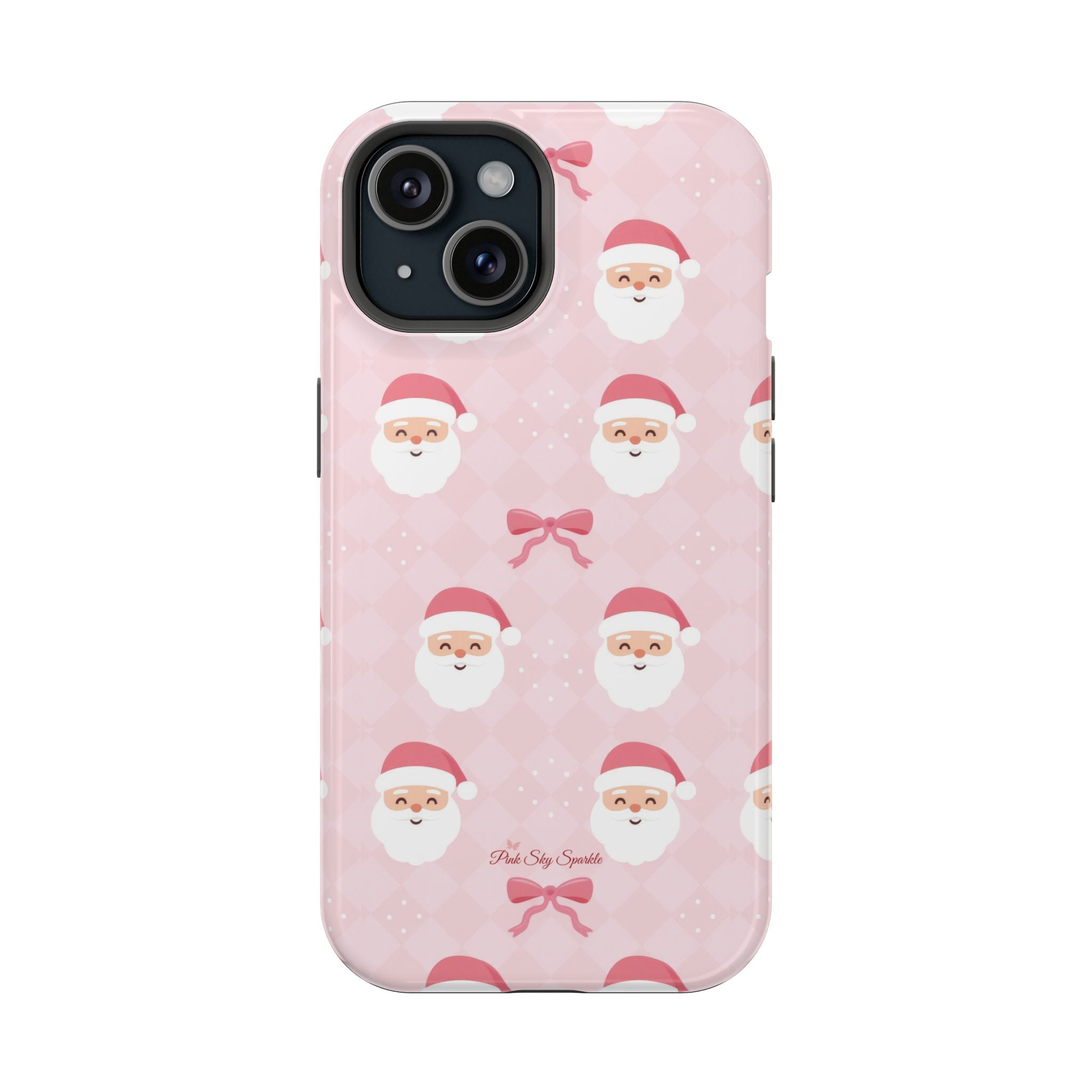 Pink Santa Bows Magnetic iPhone Case