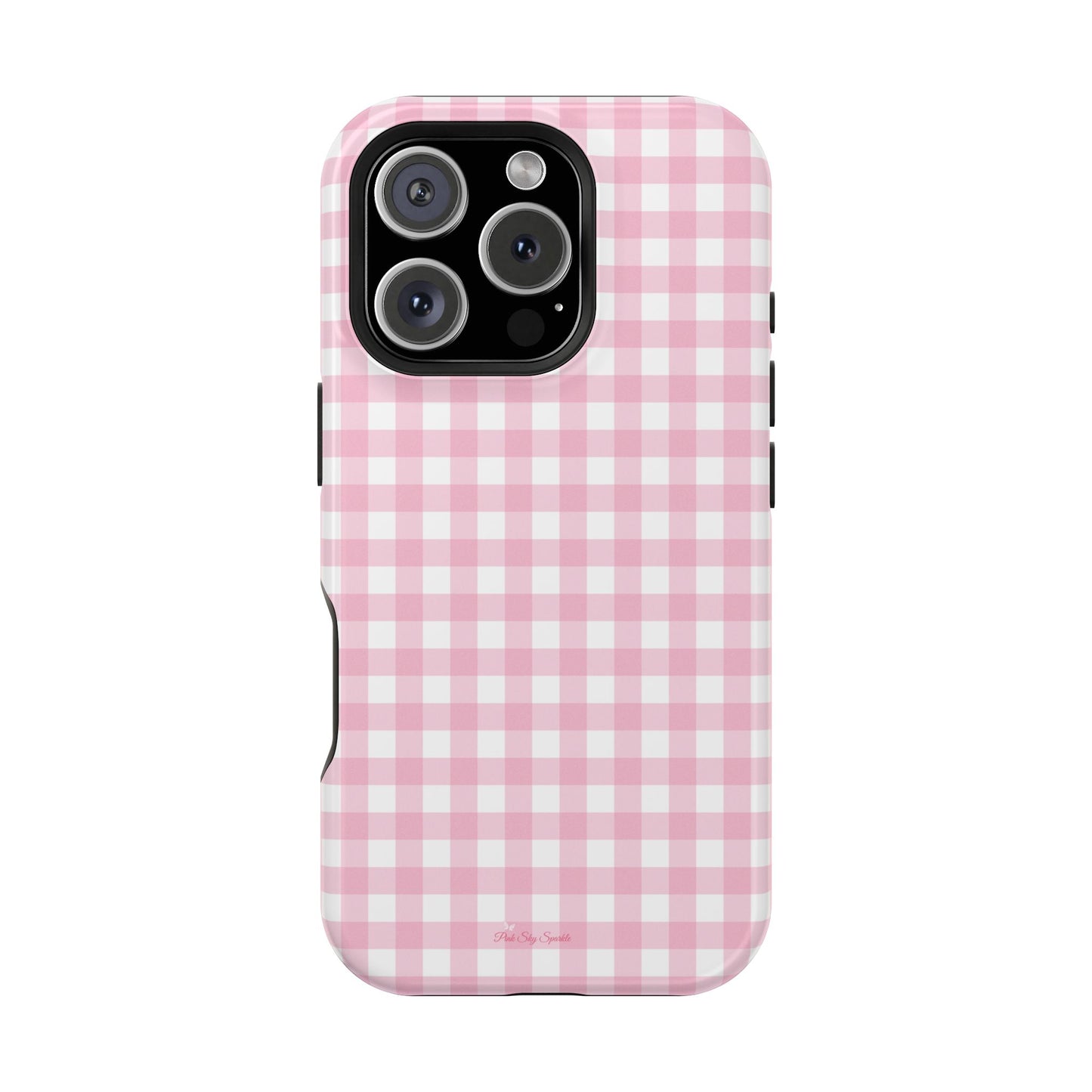 Pink Gingham Magnetic iPhone Case