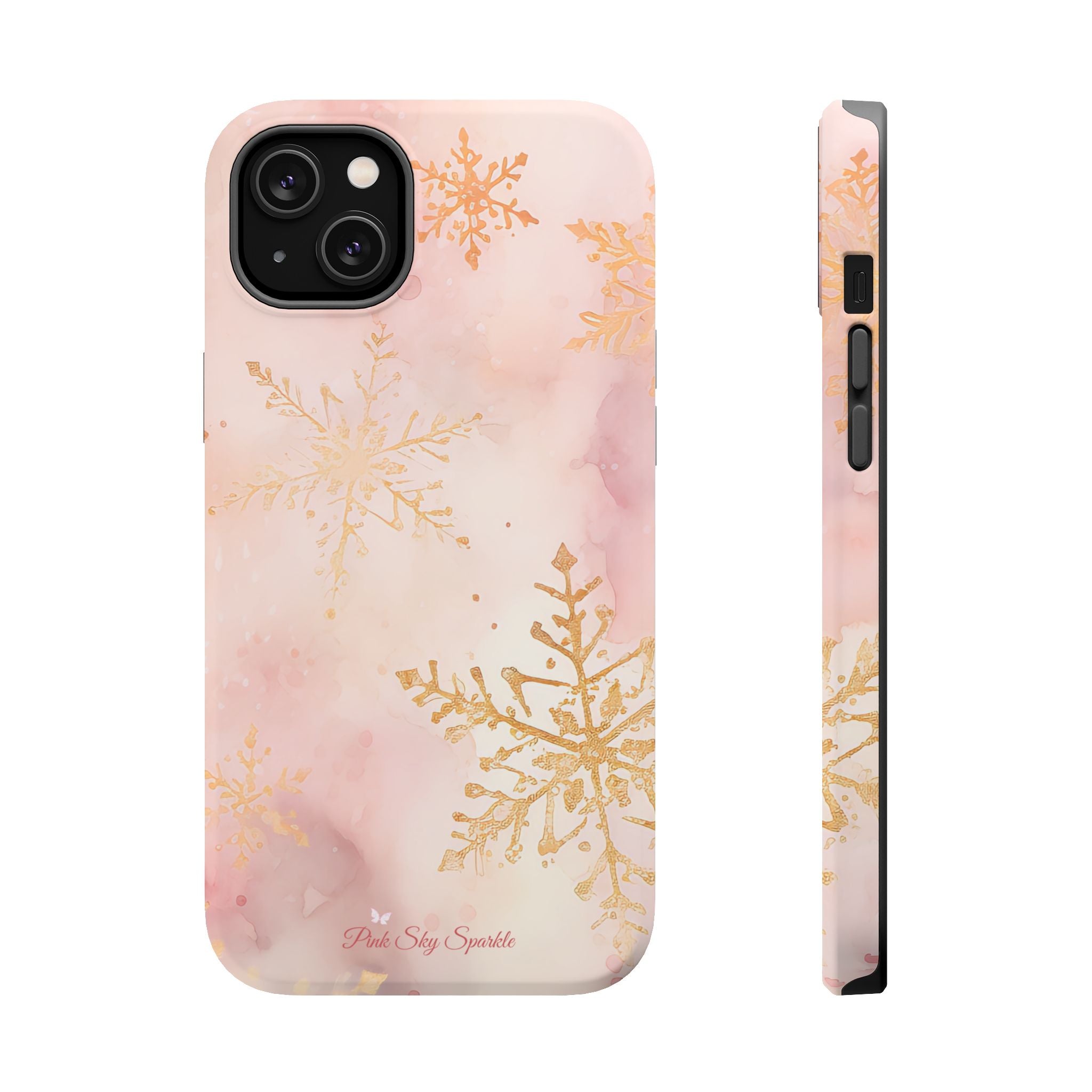 Pink & Gold Winter Wonderland Magnetic iPhone Case