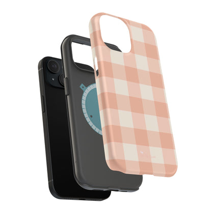 Tea Towel Gingham Magnetic iPhone Case