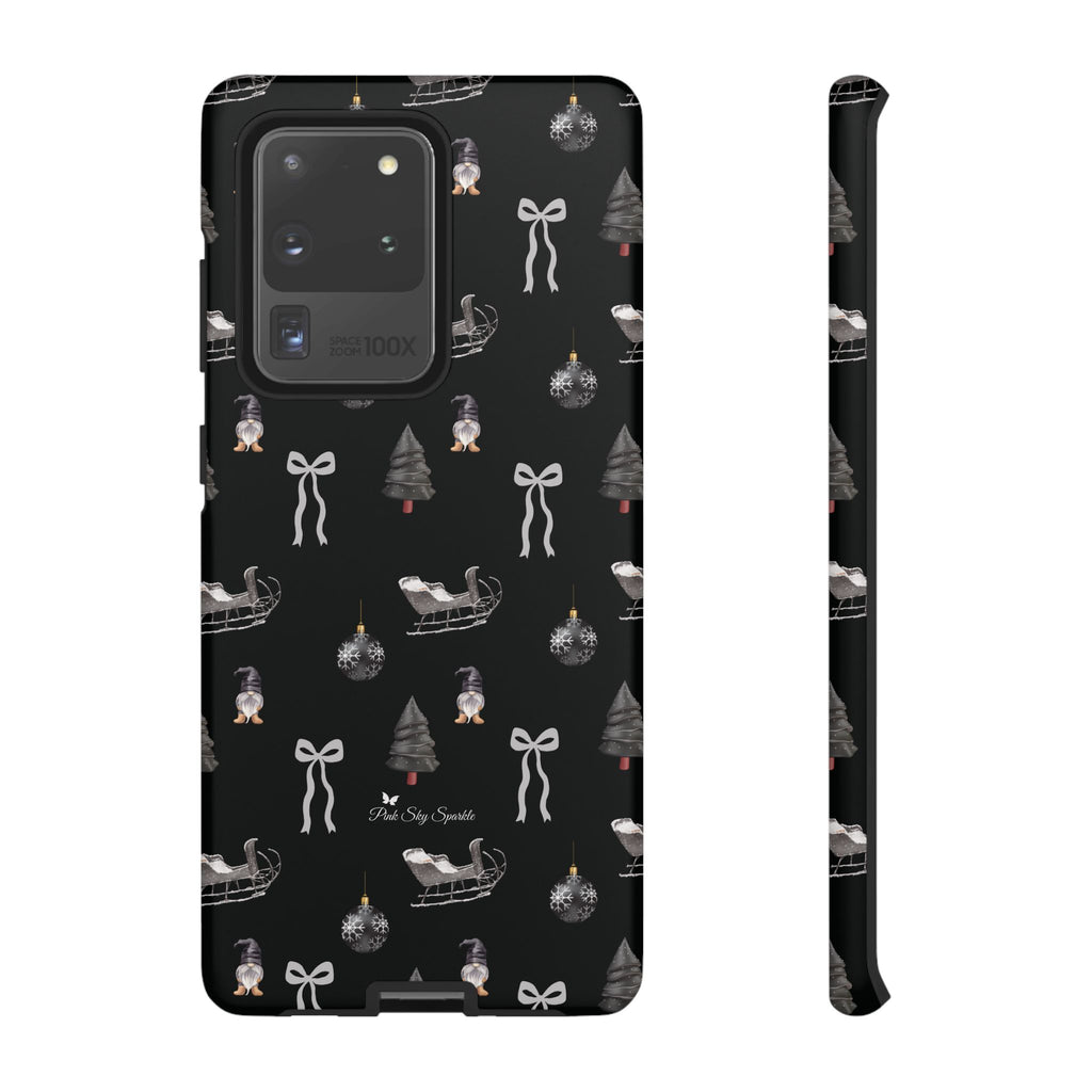 Sleigh in Grey Samsung Galaxy Phone Case – Chic Monochrome Christmas Edition