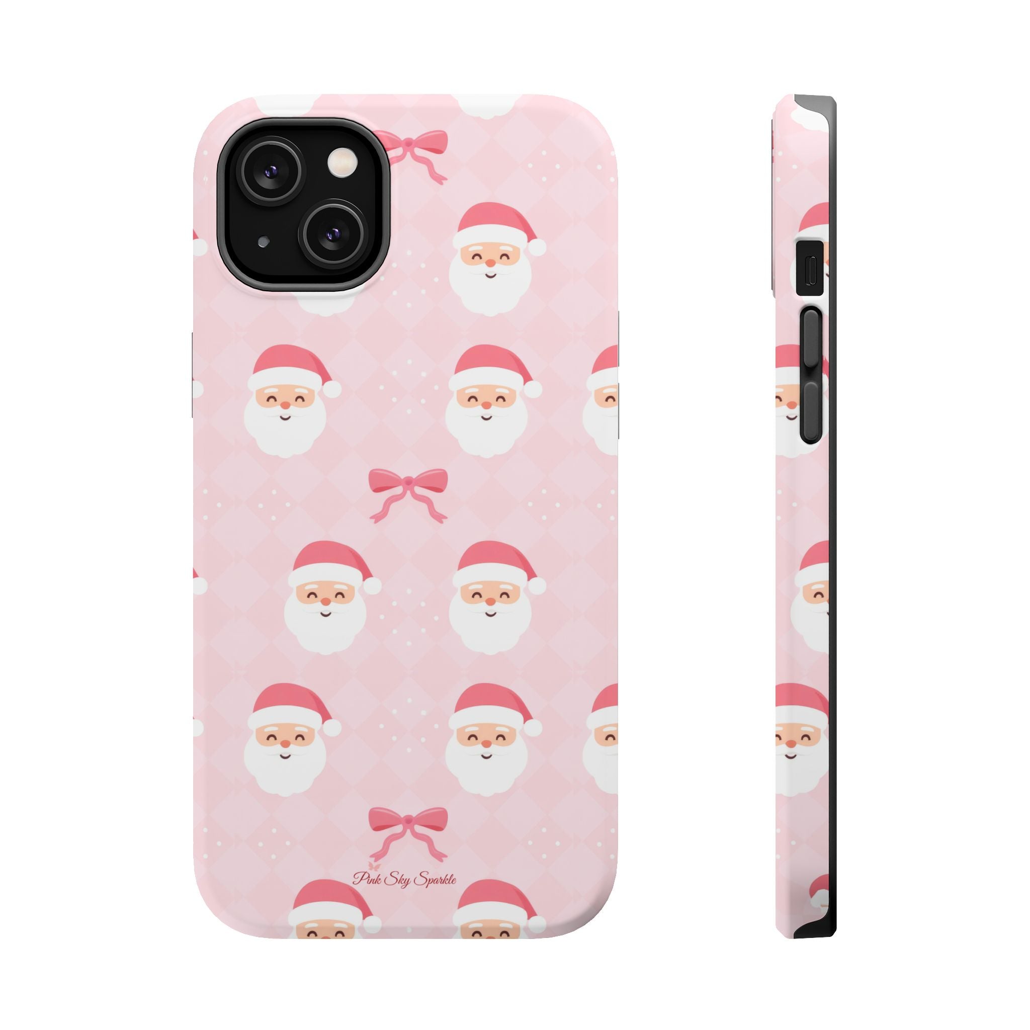 Pink Santa Bows Magnetic iPhone Case