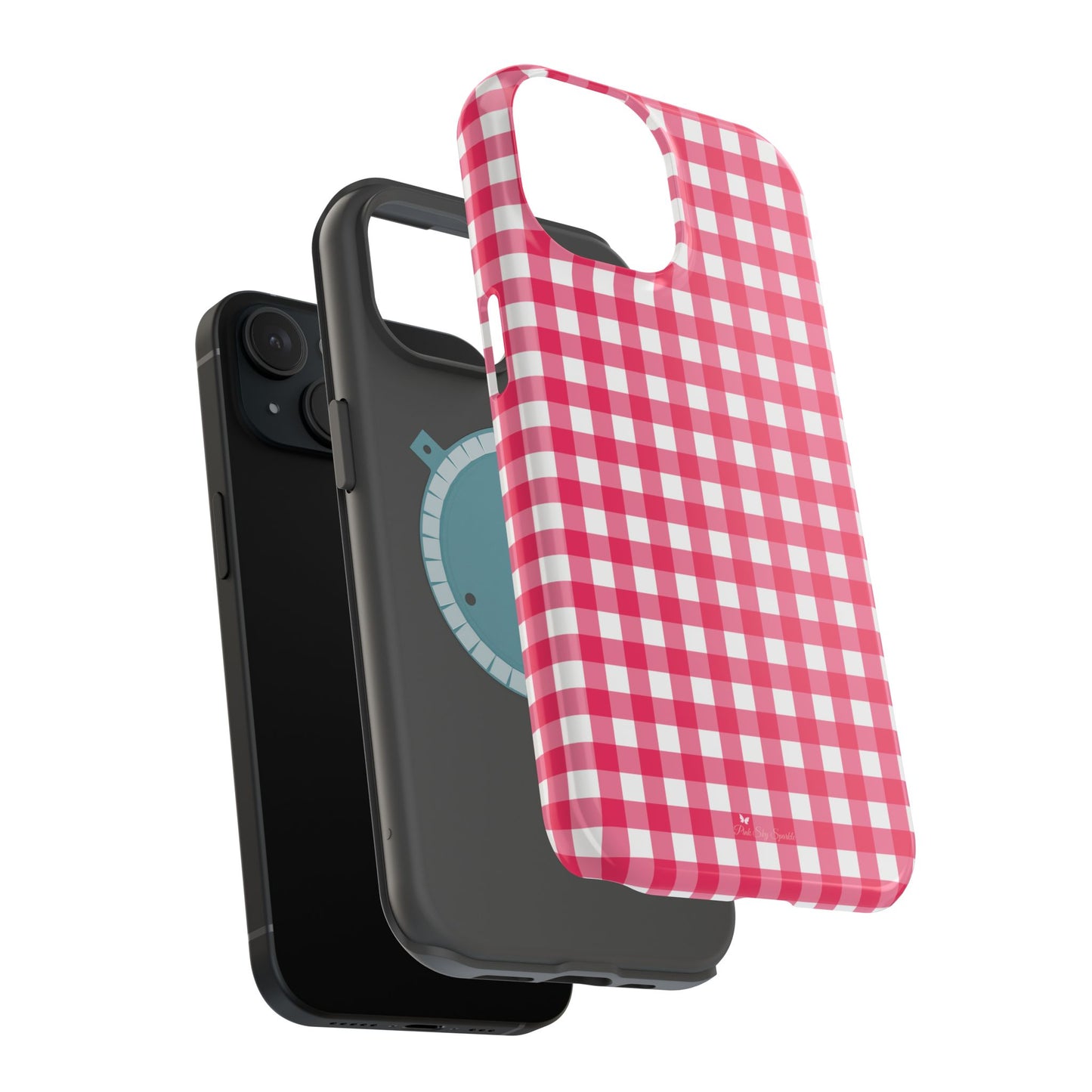 Cherry Gingham Magnetic iPhone Case