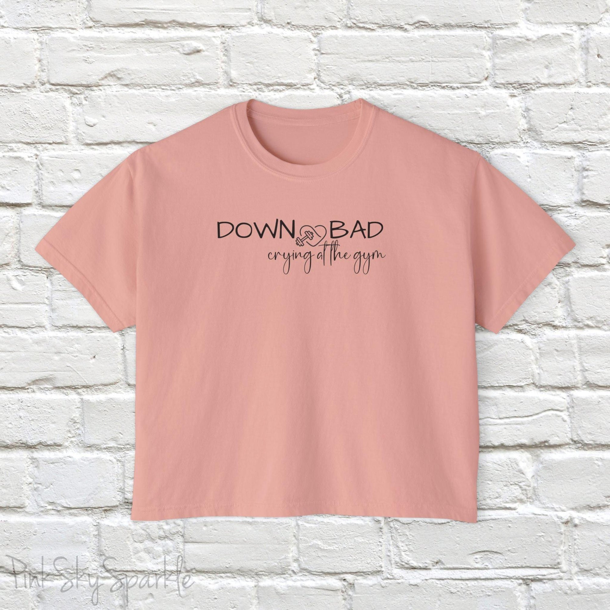 Down Bad Crying at the Gym Women's Boxy Tee