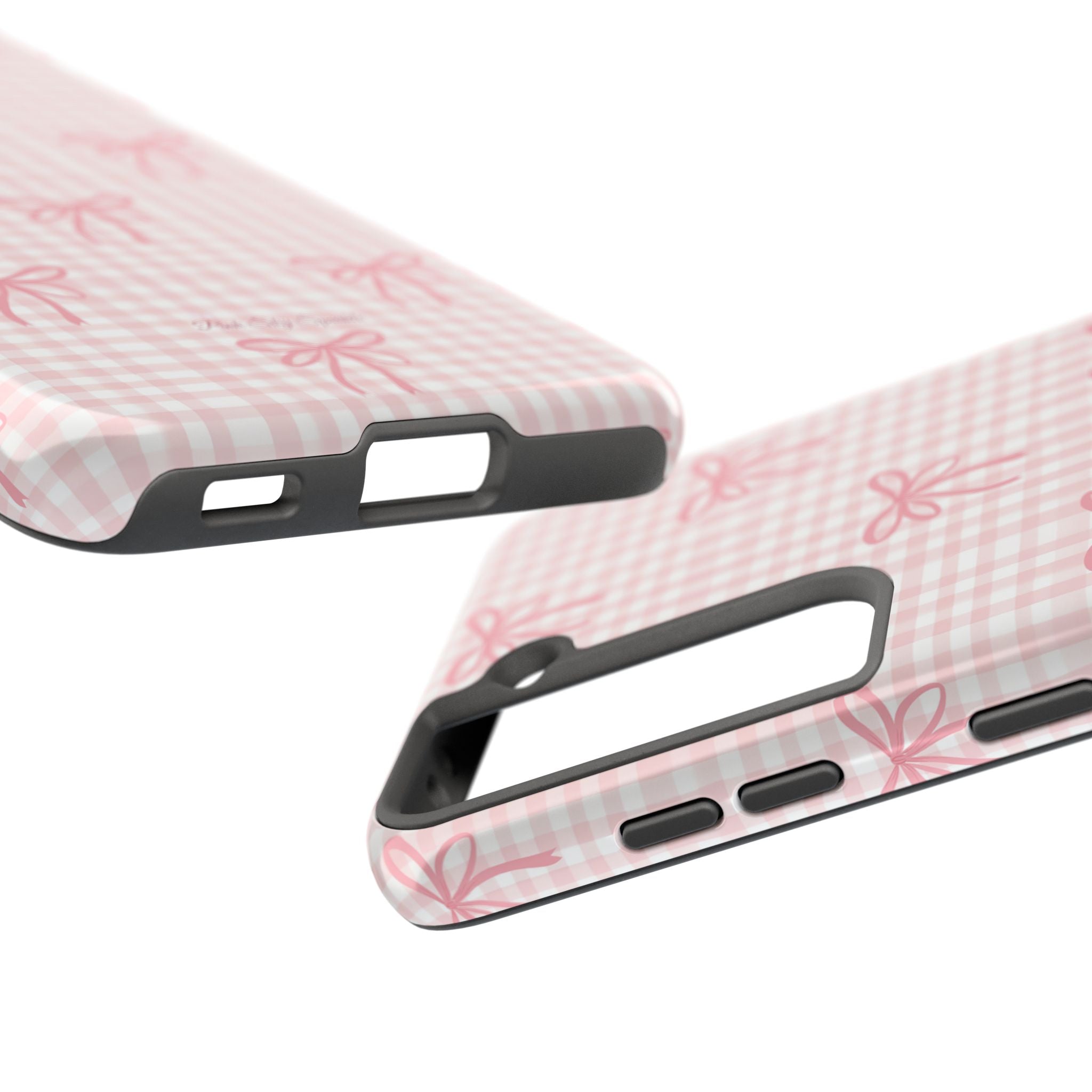 Pink Gingham Coquette Samsung Galaxy Phone Case PINK SKY SPARKLE Pink Gingham Coquette Samsung Galaxy Phone Case PINK SKY SPARKLE