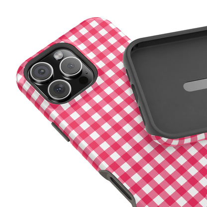 Cherry Gingham Magnetic iPhone Case