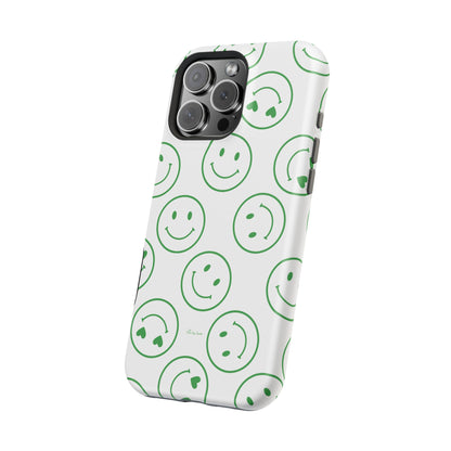 Green Smilies Magnetic iPhone Case