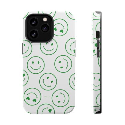 Green Smilies Magnetic iPhone Case