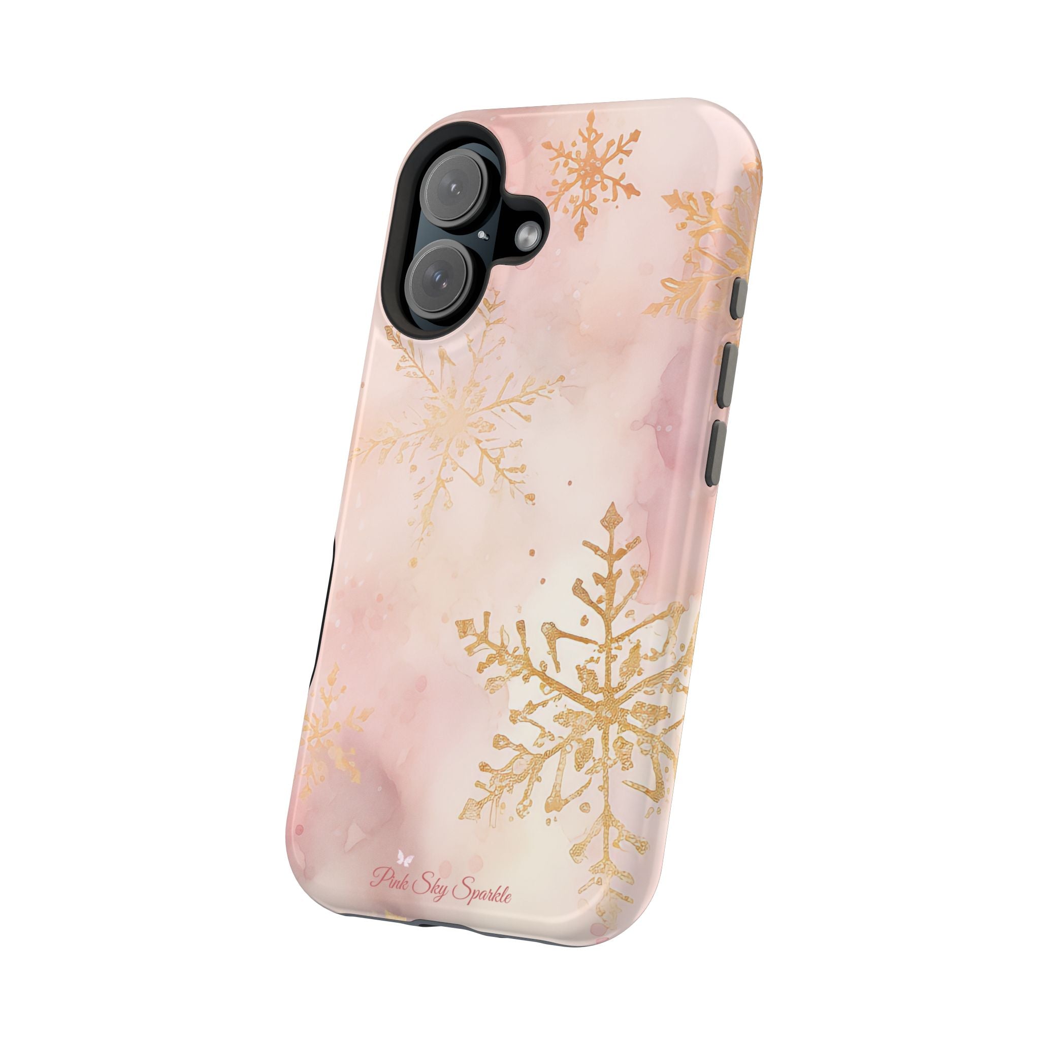 Pink & Gold Winter Wonderland Magnetic iPhone Case