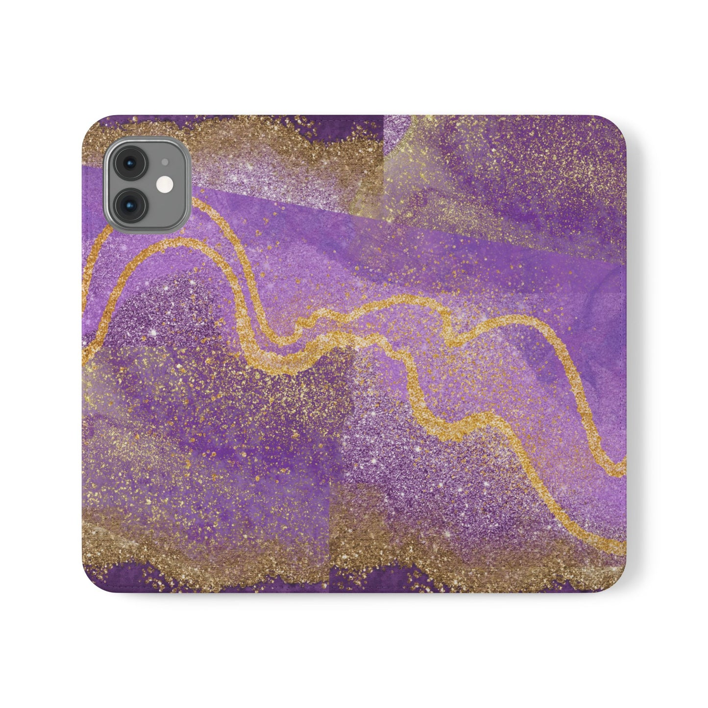 Amethyst Sparkle Wallet Flip Case-Phone Case-Printify-iPhone 11-PINK SKY SPARKLE-Protective wallet flip case for smartphones with 360° protection, fold-over design, card slots, and stylish pattern options. Perfect for adding a fashionable touch while keeping your phone safe. Available in a variety of designs including bold, elegant, and chic styles.