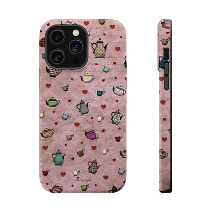 Tea Hearts Magnetic iPhone Case