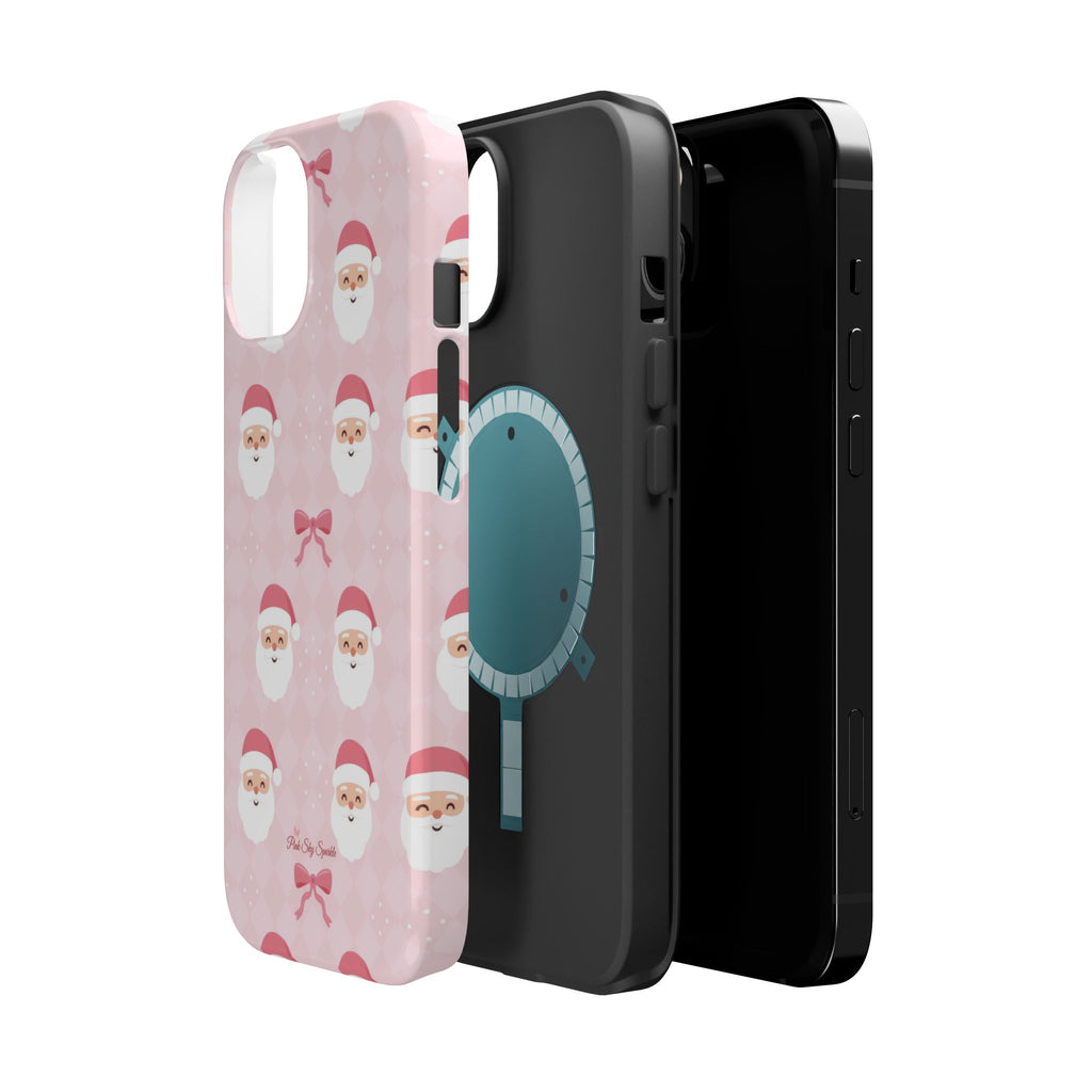 Pink Santa Bows Magnetic iPhone Case