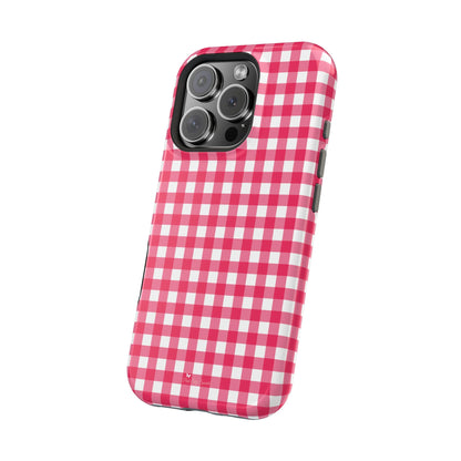 Cherry Gingham Magnetic iPhone Case