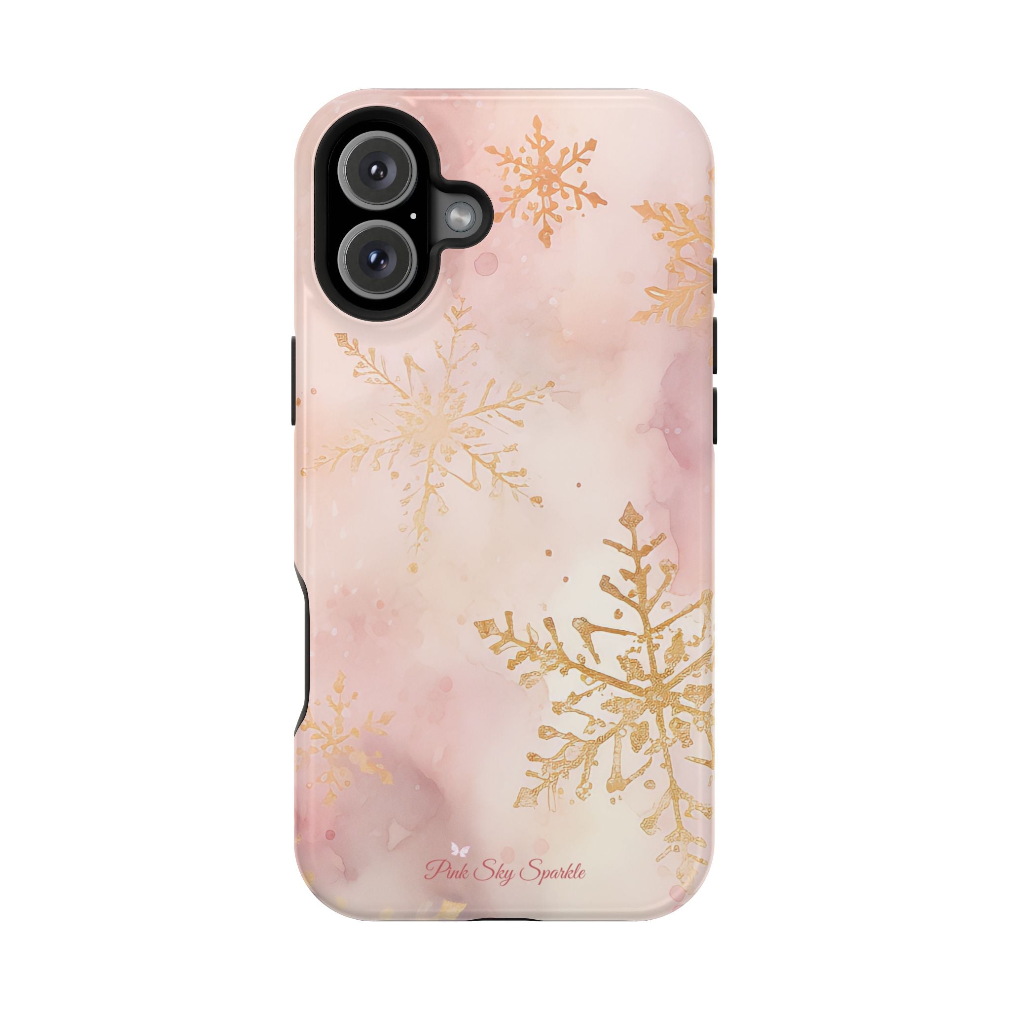 Pink & Gold Winter Wonderland Magnetic iPhone Case