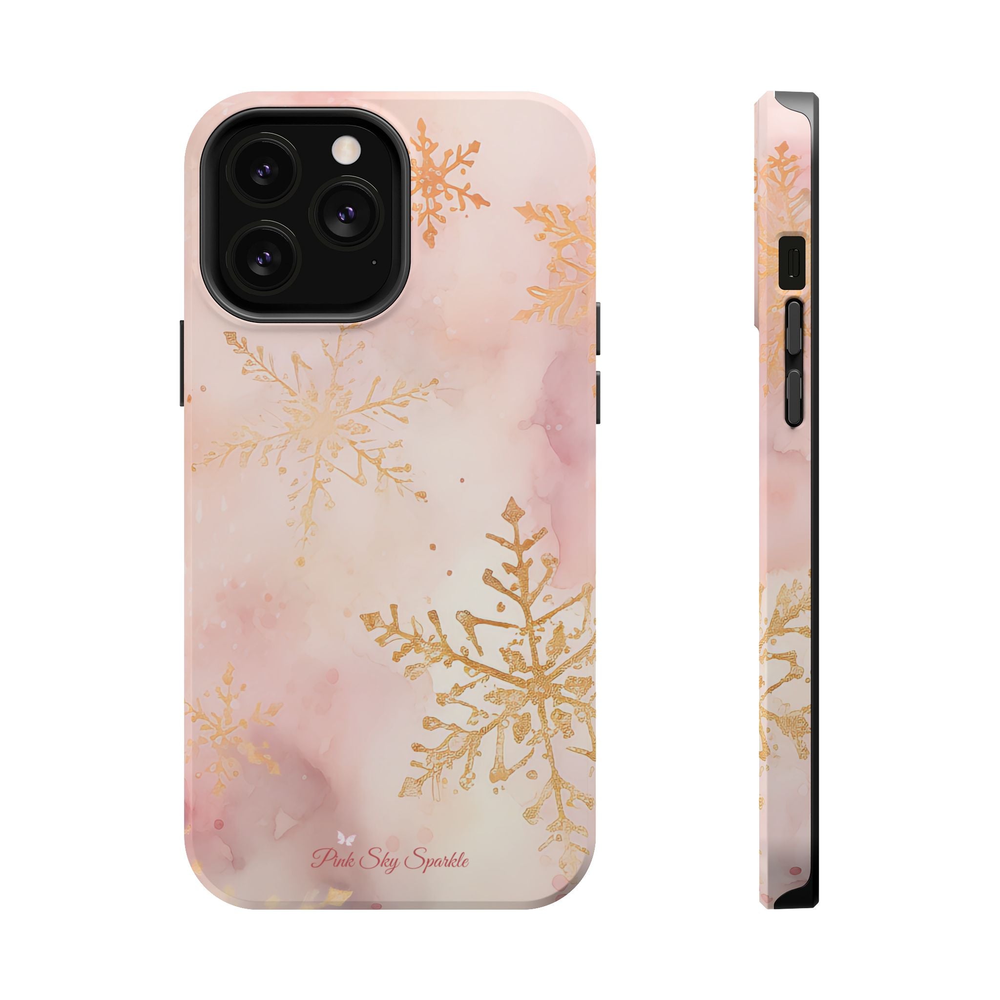 Pink & Gold Winter Wonderland Magnetic iPhone Case
