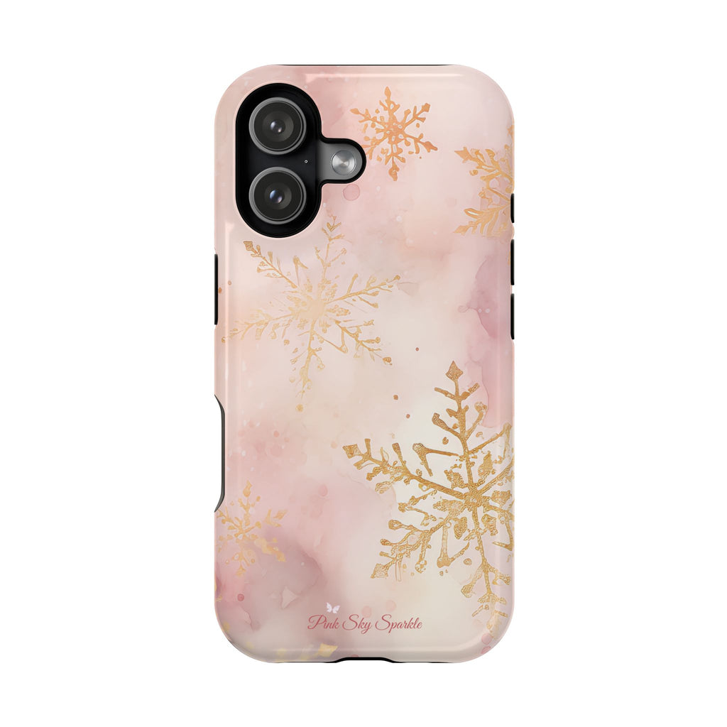 Pink & Gold Winter Wonderland Magnetic iPhone Case