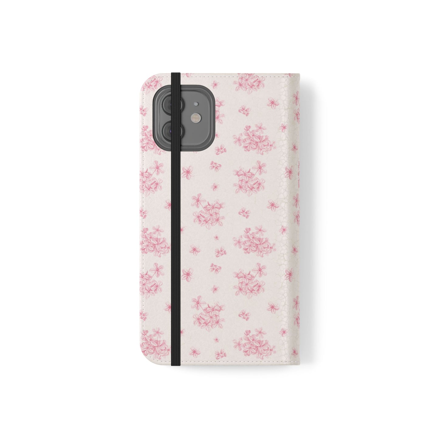 Pink Bloom Wallet Flip Case for iPhone