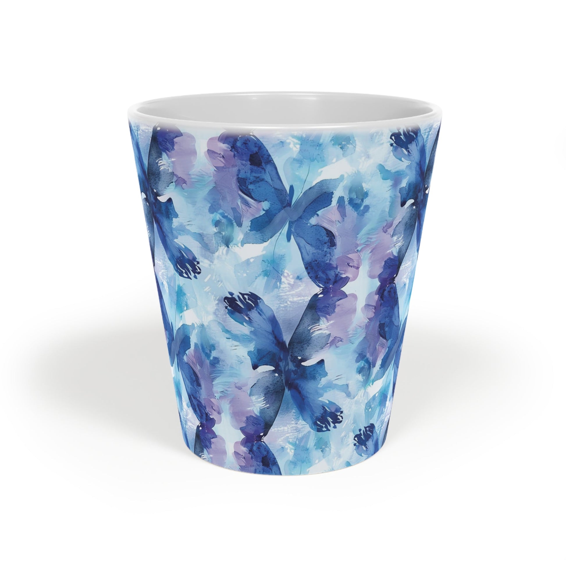 Abstract Watercolor Butterfly Latte Mug