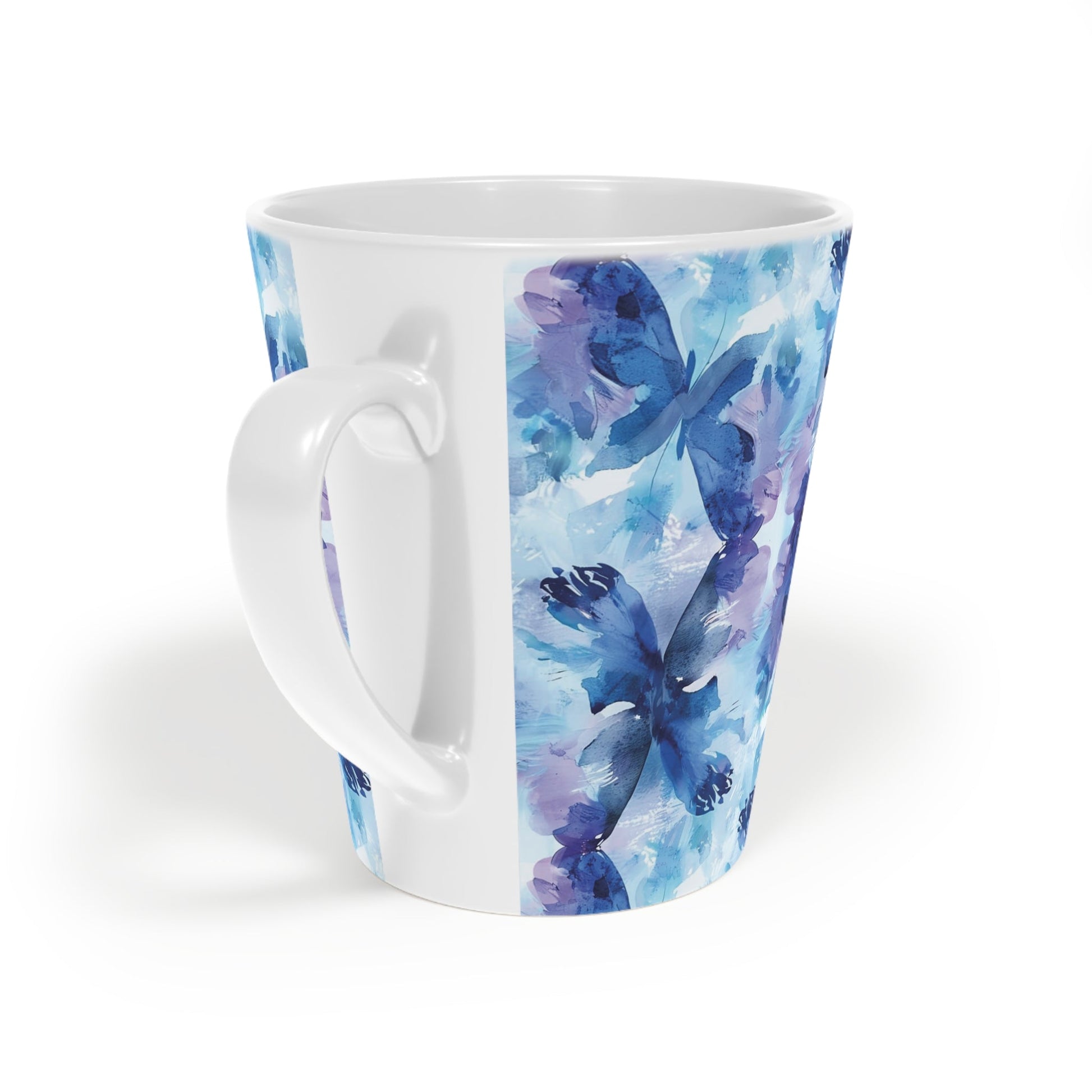 Abstract Watercolor Butterfly Latte Mug