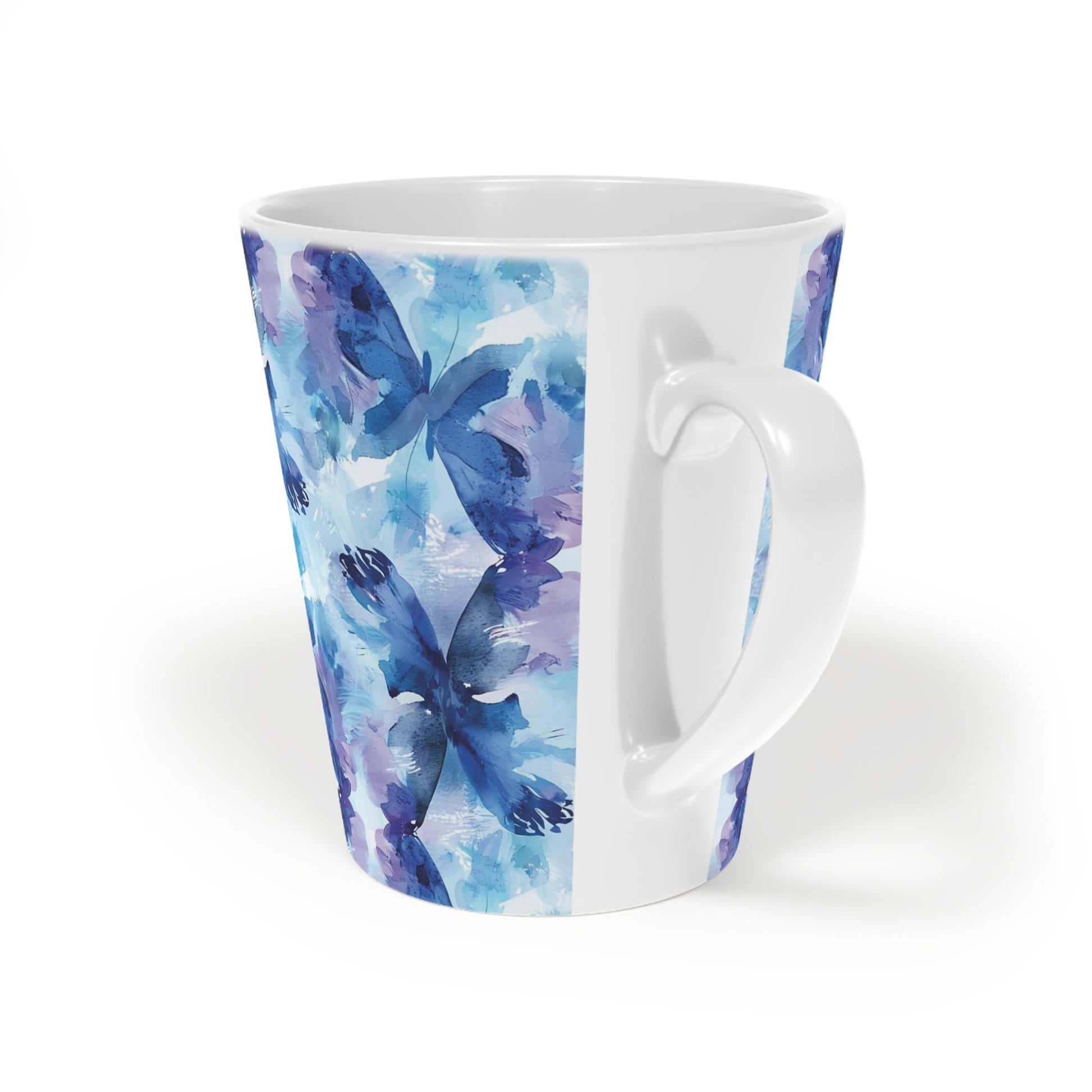 Abstract Watercolor Butterfly Latte Mug