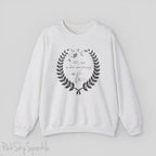 "All's fair in love and poetry" Crewneck Sweatshirt - Dark Text Collection