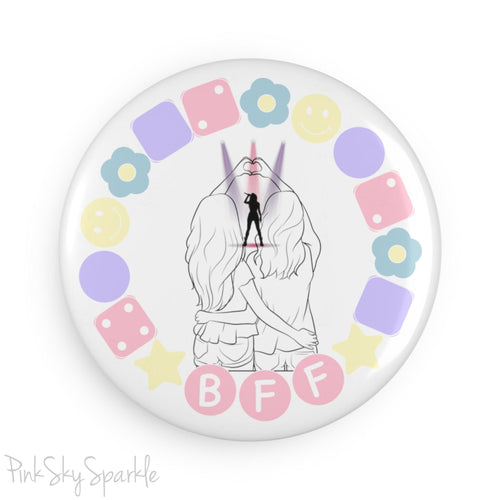 BFF Concert Round Button Magnet