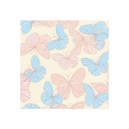 Beautiful Pink and Blue Butterfly Square Magnet