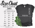 Bella+Canvas 3001 Size Chart