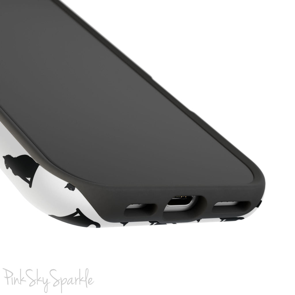 Black Cat Magnetic Tough iPhone Case