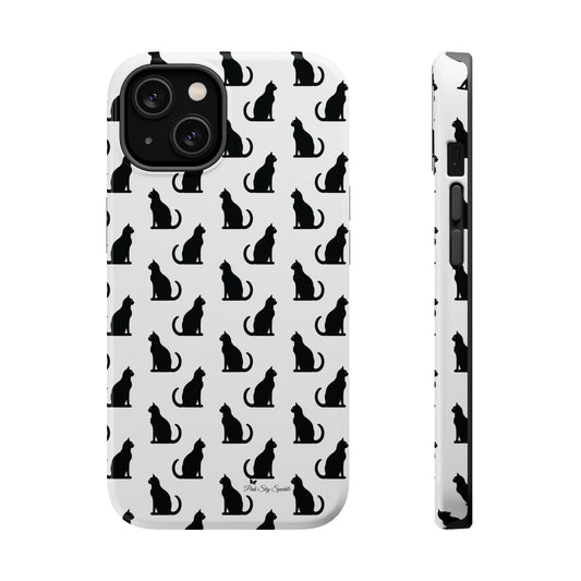 Black Cat Magnetic Tough iPhone Case