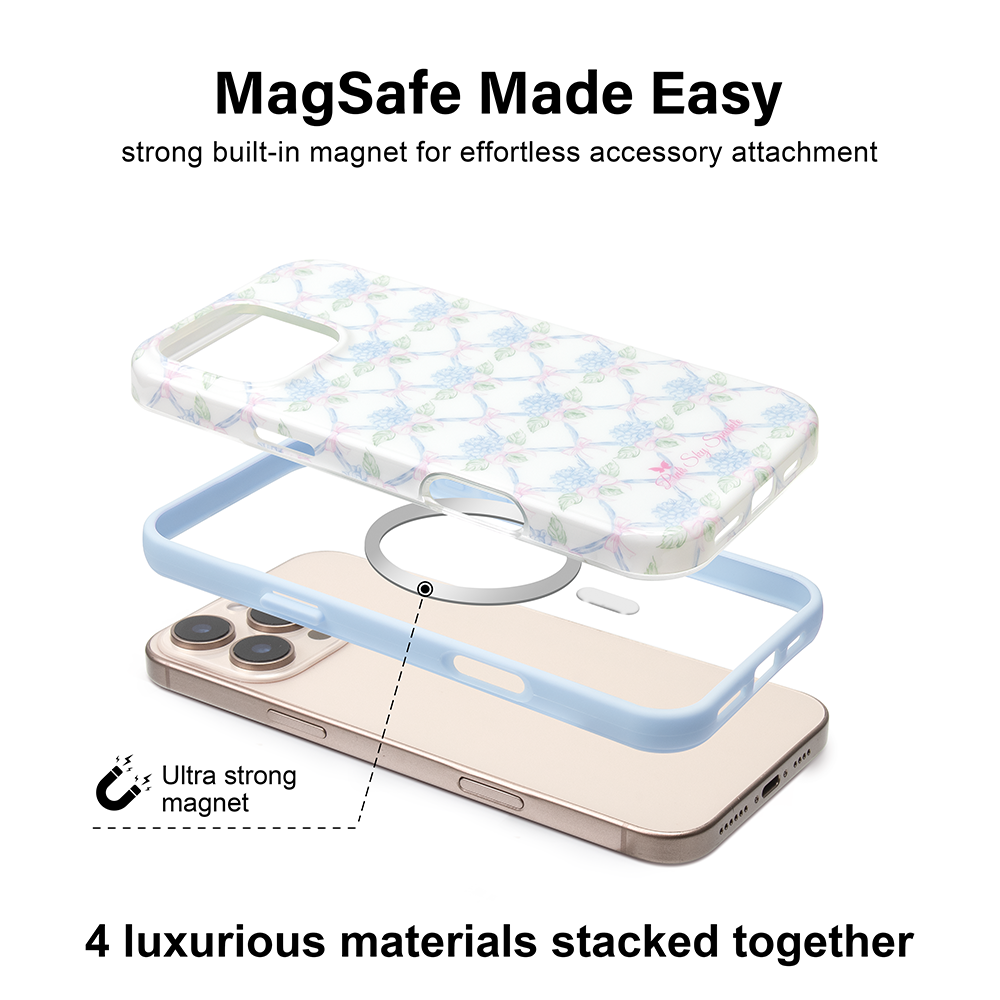 Phone case with MagSafe feature on a white background