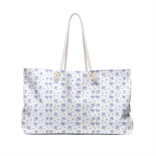 Blue Bloom Weekender Tote Bag