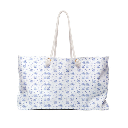 Blue Bloom Weekender Tote Bag