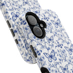 Blue Butterfly Toile Magnetic iPhone Case