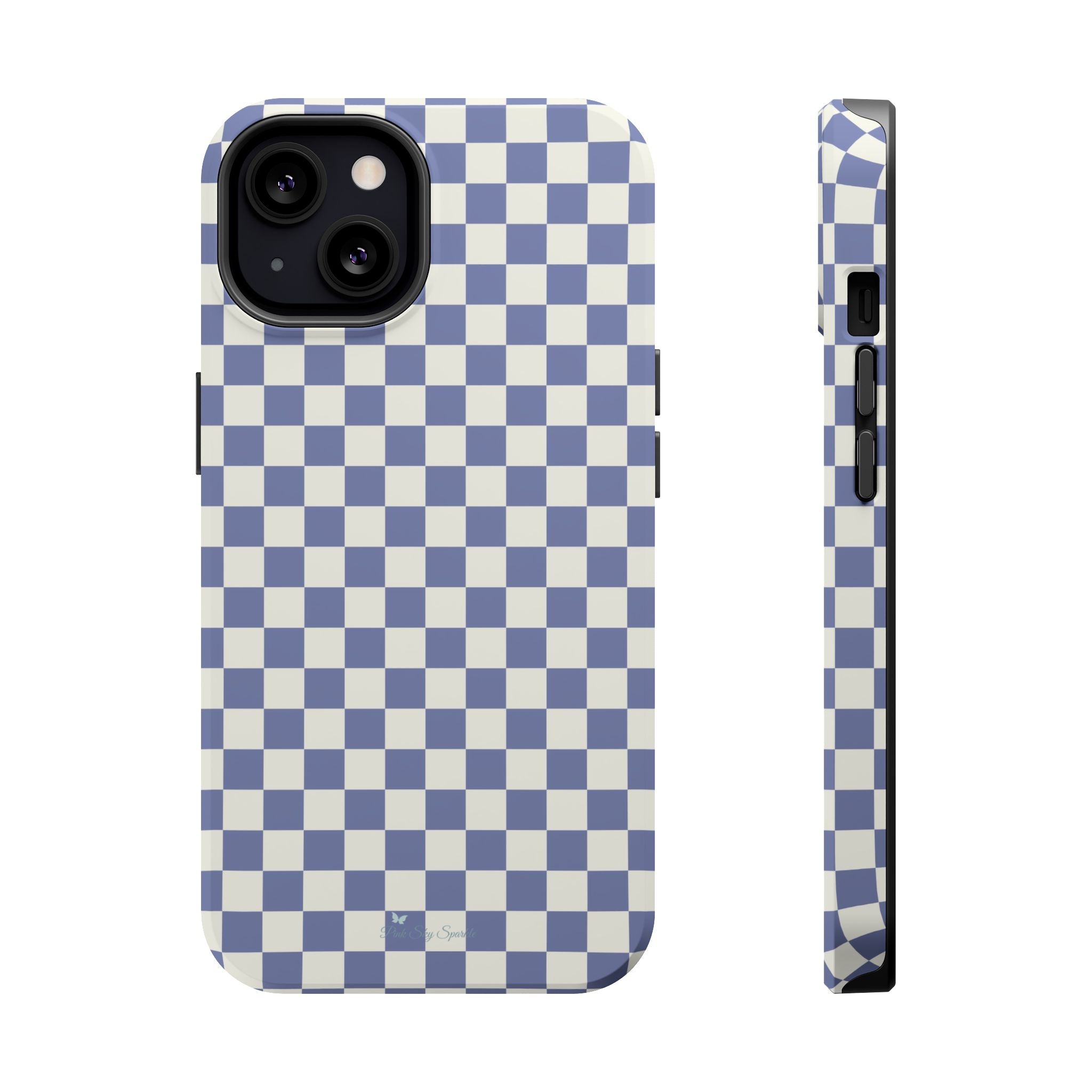 Blue Checkerboard Magnetic iPhone Case