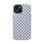 Blue Checkerboard Magnetic iPhone Case