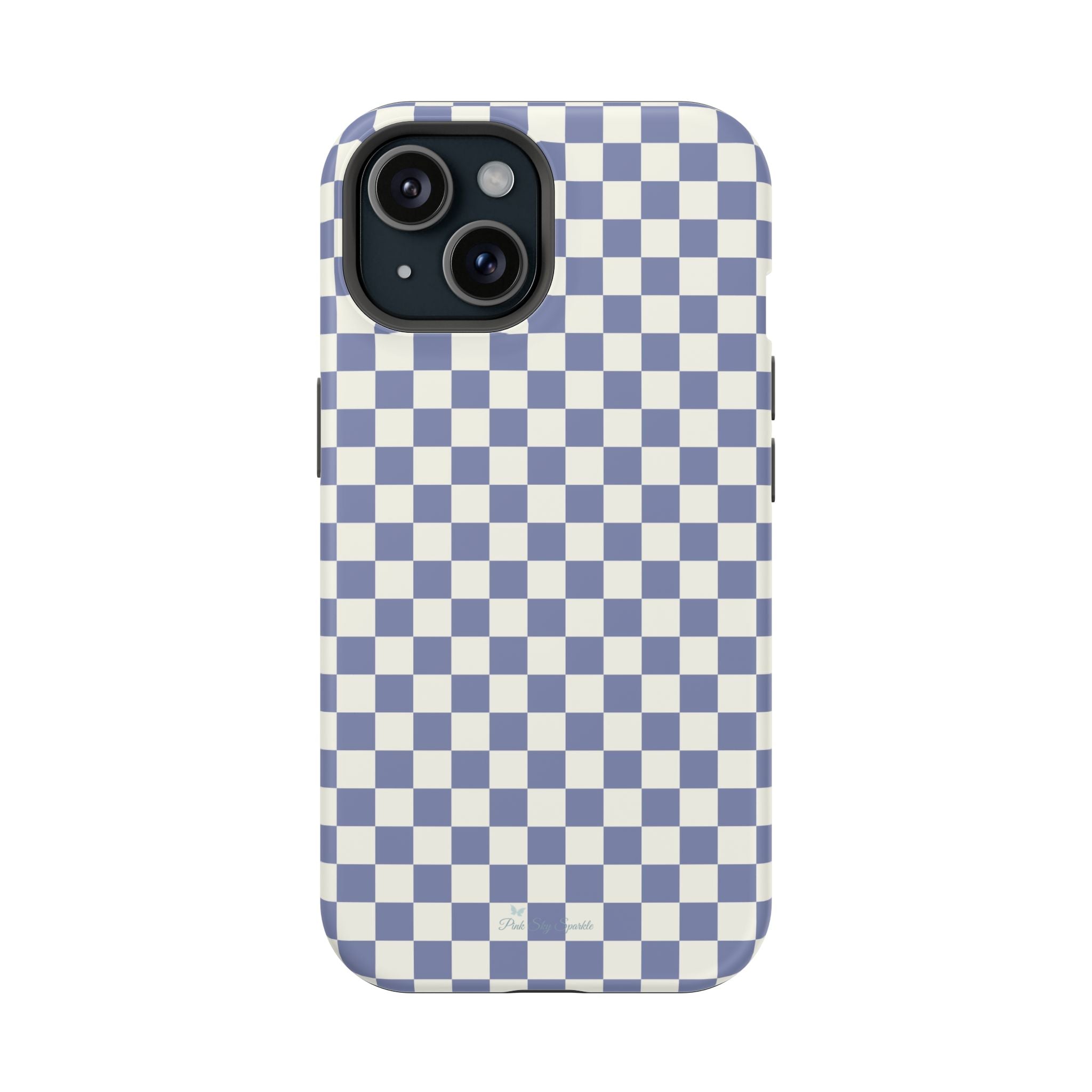 Blue Checkerboard Magnetic iPhone Case