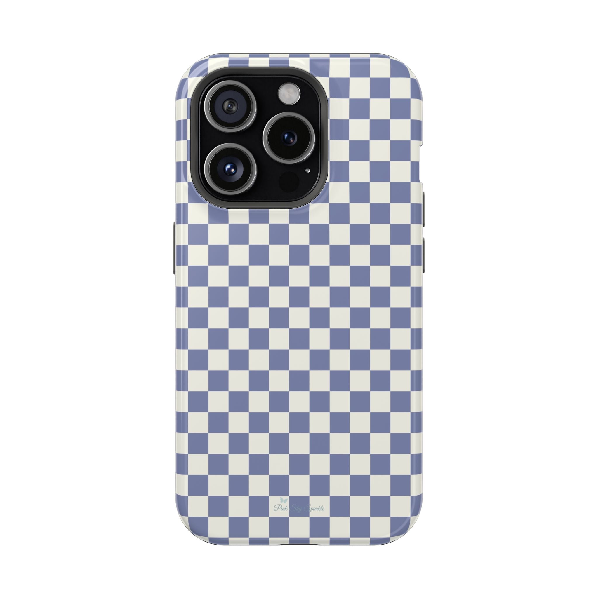 Blue Checkerboard Magnetic iPhone Case