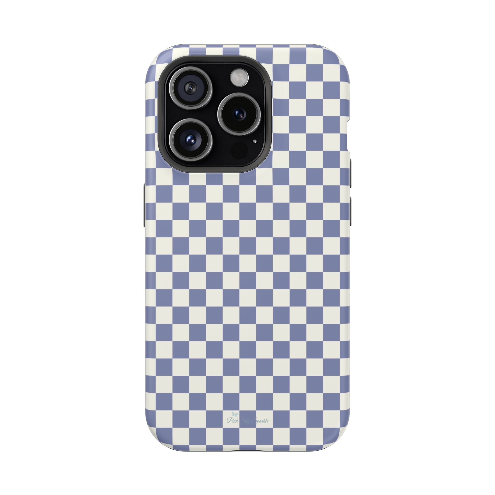 Blue Checkerboard Magnetic iPhone Case
