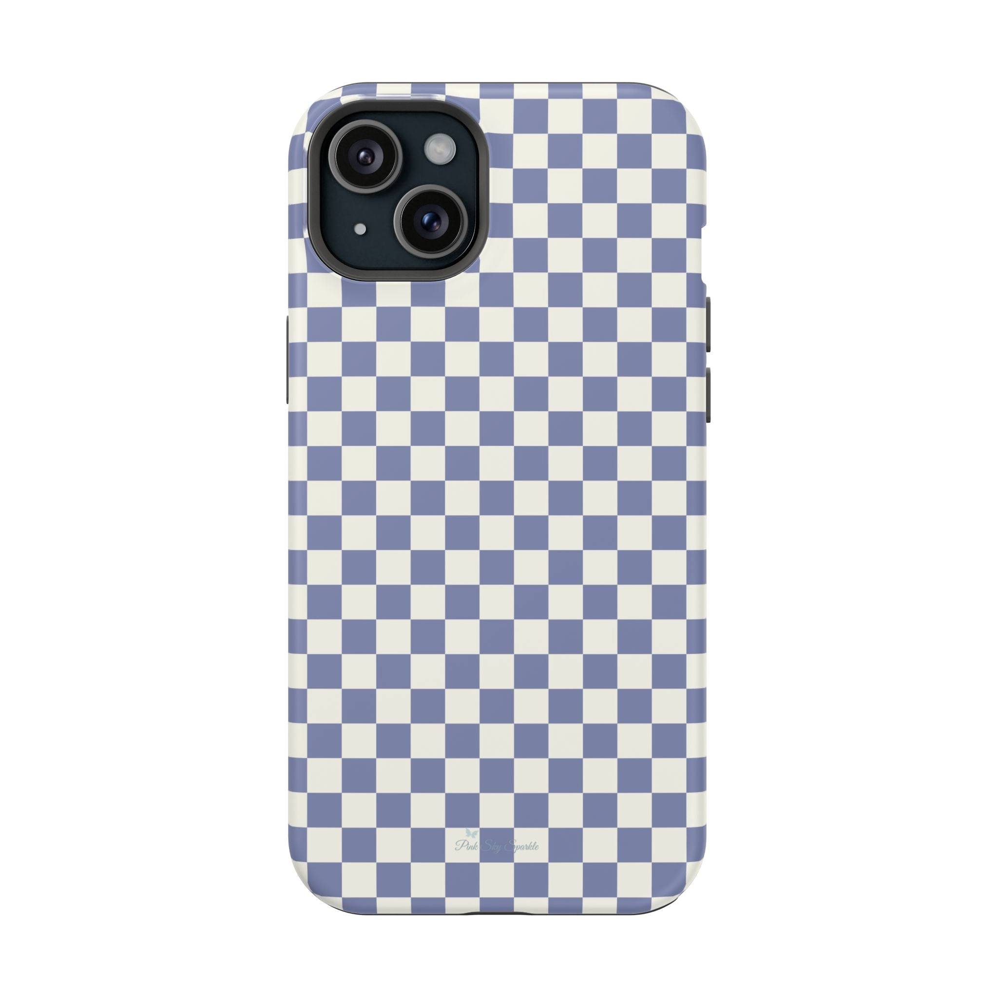 Blue Checkerboard Magnetic iPhone Case