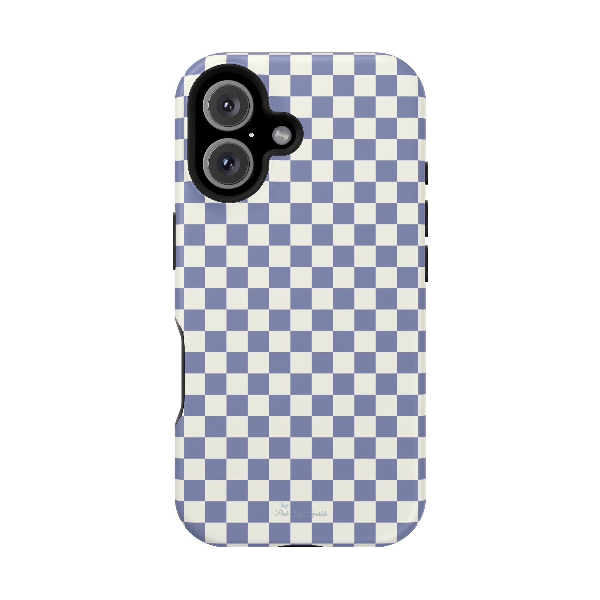 Blue Checkerboard Magnetic iPhone Case