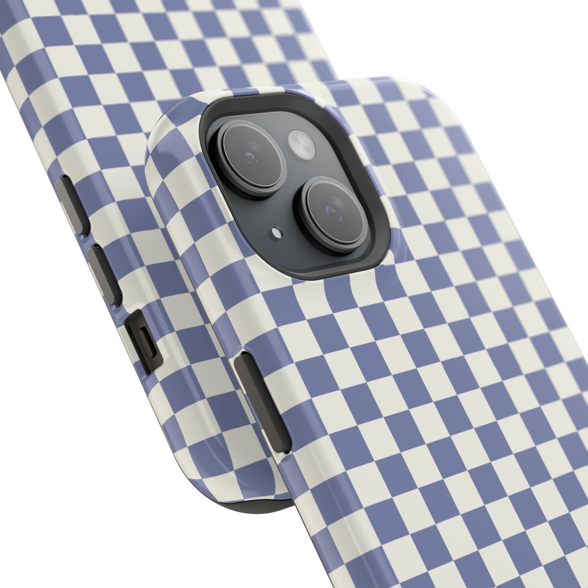 Blue Checkerboard Magnetic iPhone Case