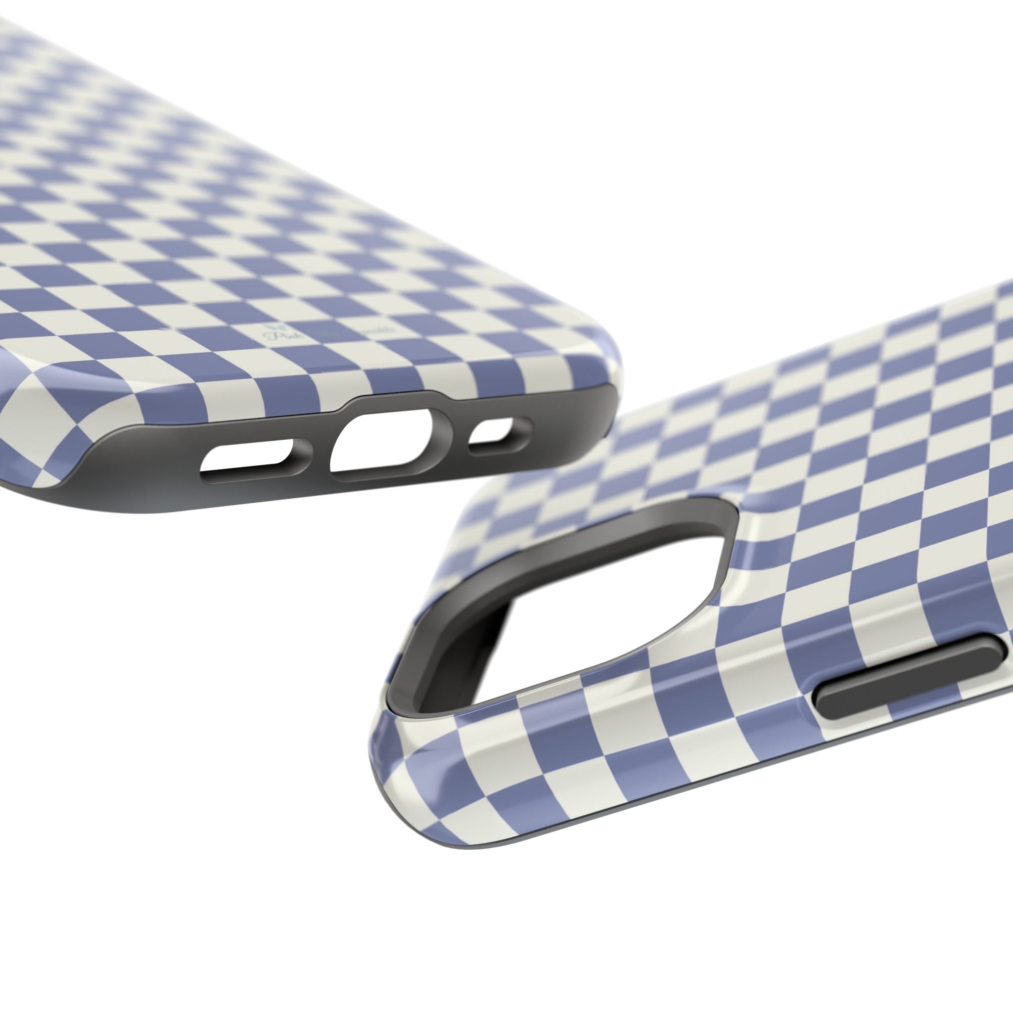 Blue Checkerboard Magnetic iPhone Case