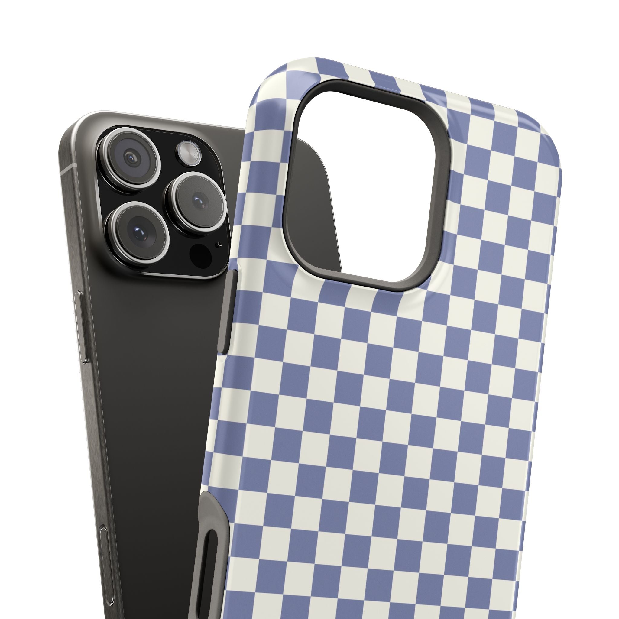 Blue Checkerboard Magnetic iPhone Case