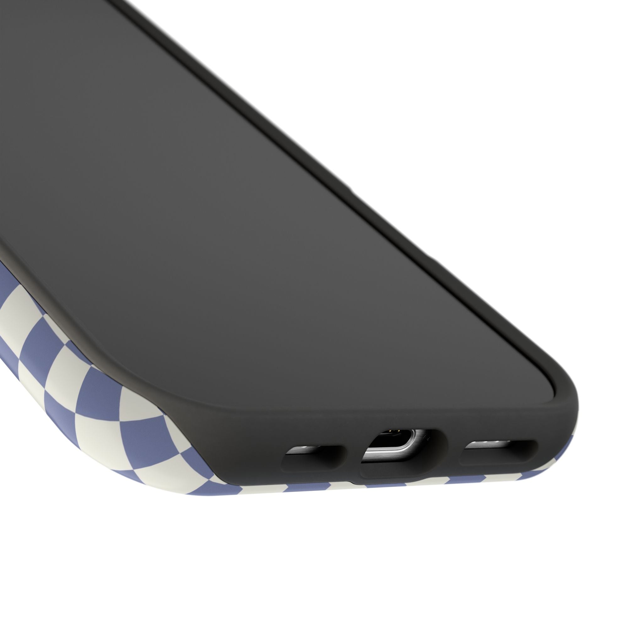 Blue Checkerboard Magnetic iPhone Case