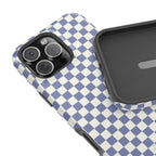 Blue Checkerboard Magnetic iPhone Case
