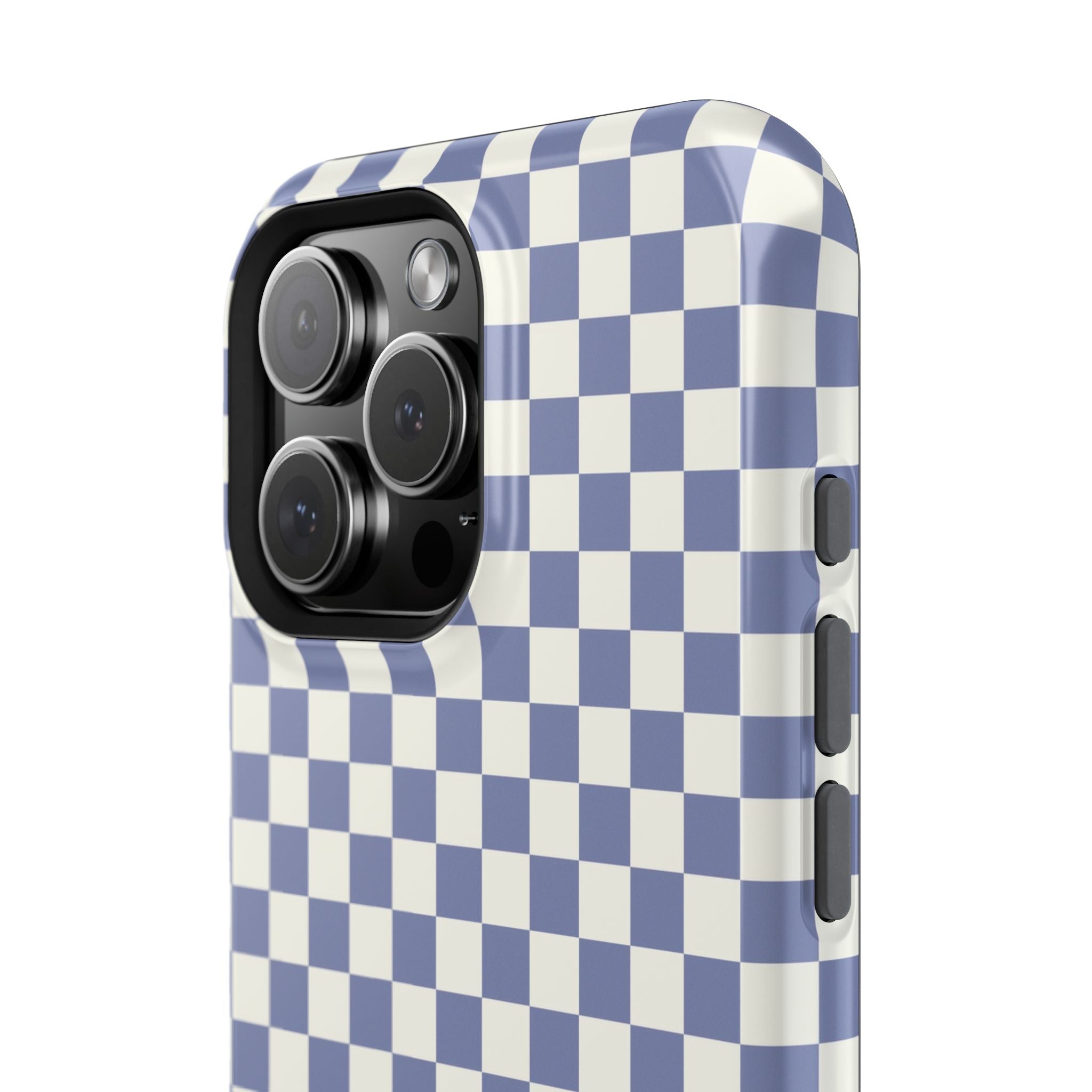 Blue Checkerboard Magnetic iPhone Case